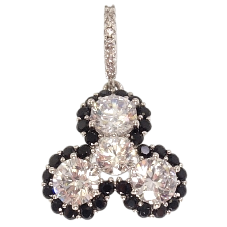 Кулон Xuping Родій Кристальний трилисник фото №24