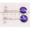 Серьги Xuping цвет Родий с кристаллами Swarovski пусеты Кристаллы Heliotrope фото №2