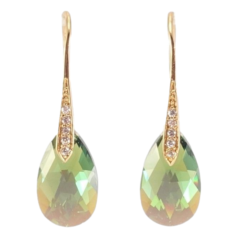 Серьги Xuping цвет 18K с кристаллами Swarovski французский замок Кристаллы Tabac на дужках фото №23