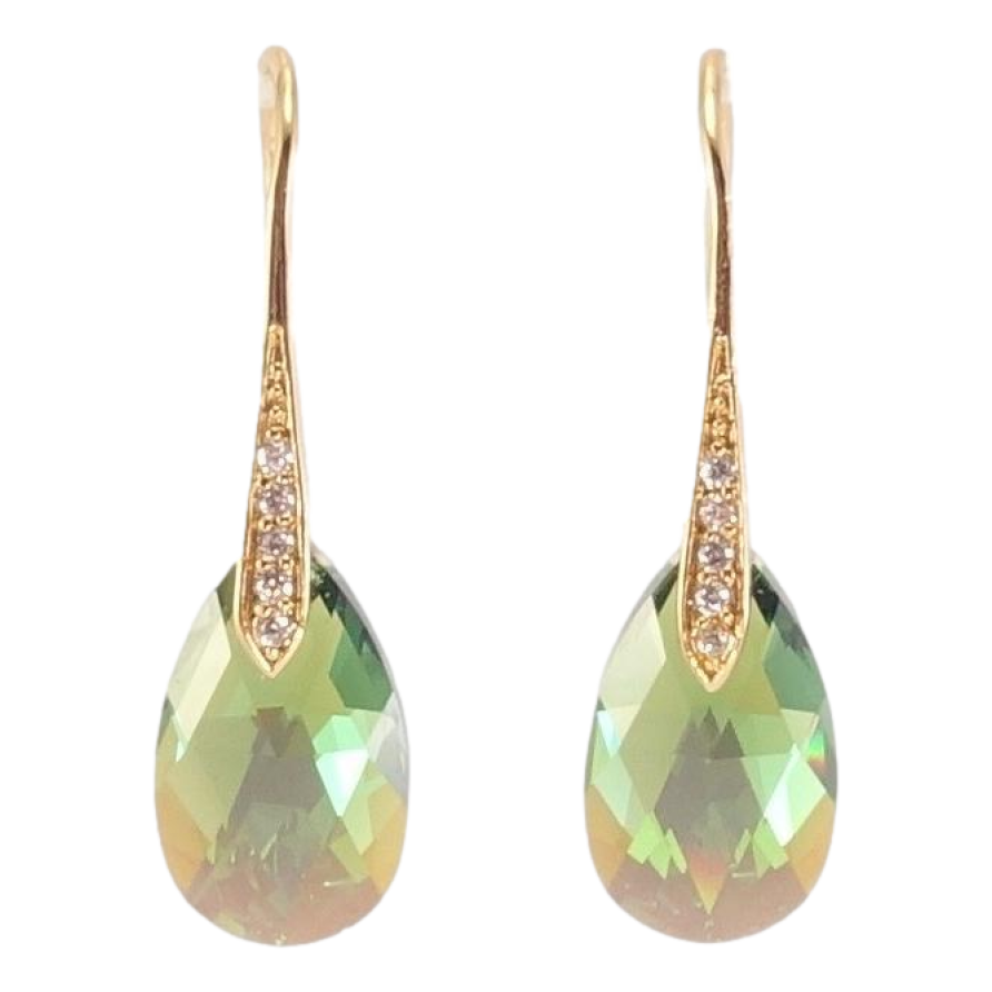 Серьги Xuping цвет 18K с кристаллами Swarovski французский замок Кристаллы Tabac на дужках фото №1