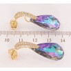 Серьги Xuping цвет 18K с кристаллами Swarovski пусеты "Кристаллы Paradise Shine на дужках" фото №3