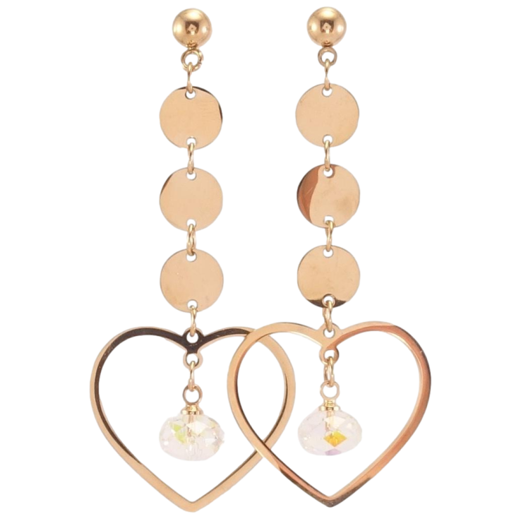 Сережки Xuping колір РВ з кристалами Swarovski пусети Підвіски серця з кристалами Shimmer фото №24 Сережки Xuping колір РВ з кристалами Swarovski пусети Підвіски серця з кристалами Shimmer фото №24