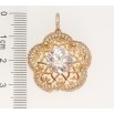 Кулон Xuping Позолота 18K Ажурный цветочек с цирконием фото №2
