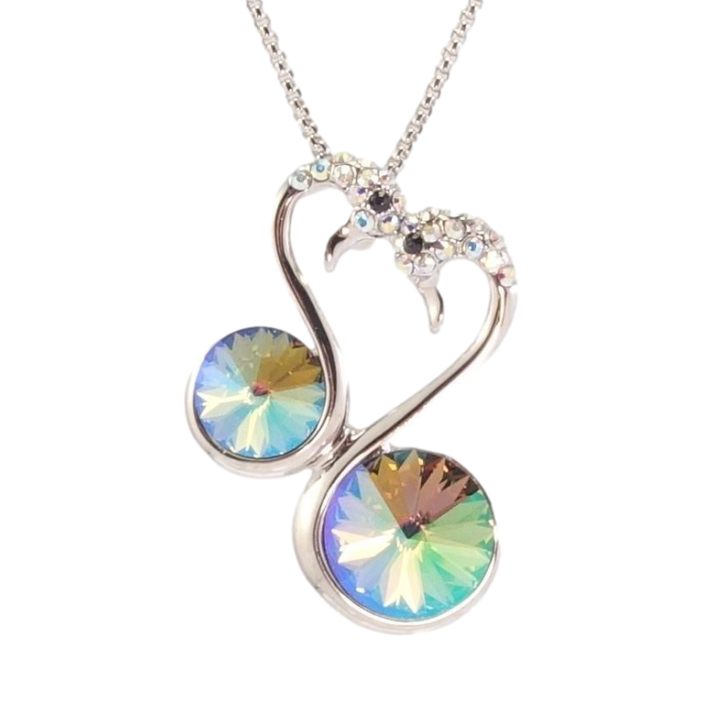 Кулон Xuping колір Родій з кр-ми Swarovski на ланцюжку Лебеді з кристалами довжина 40-45см х 1мм фото №20