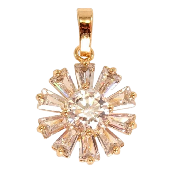 Кулон Xuping Позолота 18K Кристальна квіточка фото №3