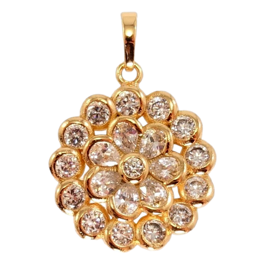 Кулон Xuping Позолота 18K Пишна кристальна квітка фото №1 Кулон Xuping Позолота 18K Пишна кристальна квітка фото №1