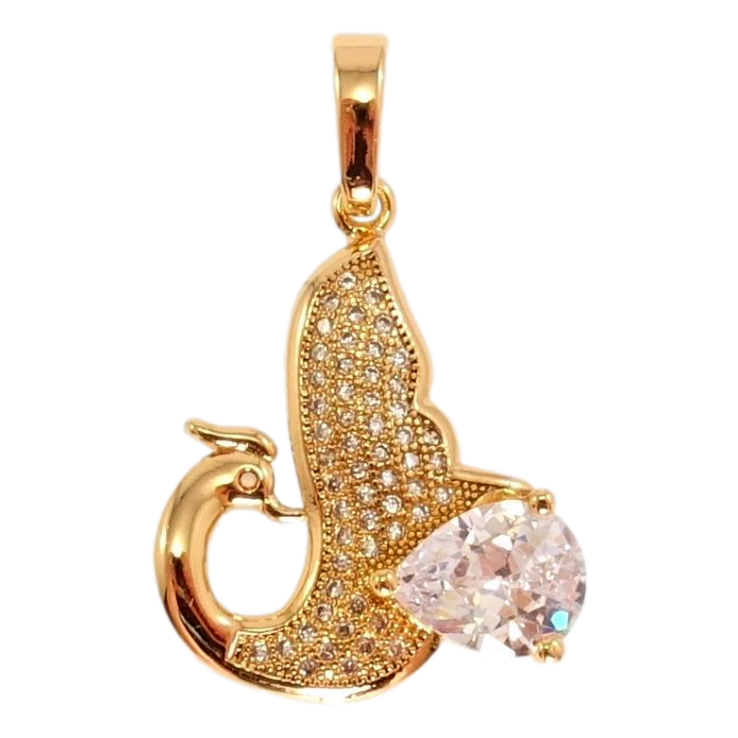 Кулон Xuping Позолота 18K Казкова птиця з інкрустацією цирконієм та кристалом фото №19