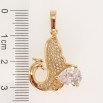 Кулон Xuping Позолота 18K Сказочная птица с инкрустацией цирконием и кристаллом фото №3