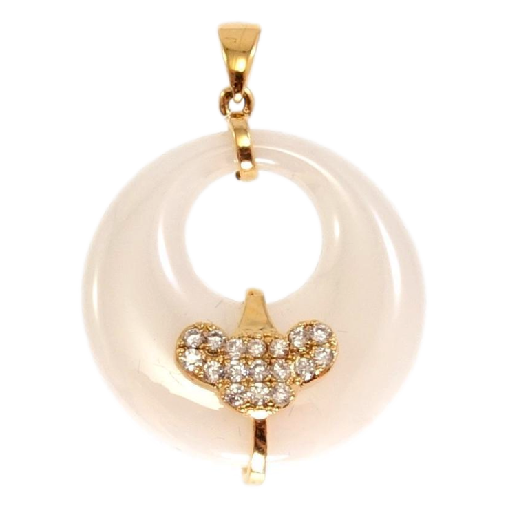 Кулон Xuping Позолота 18K Каблучка з білої кераміки з декоративною накладкою фото №4