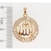 Кулон Xuping Позолота 18K Мусульманська підвіска з написом Аллах у кришталевому кільці фото №2