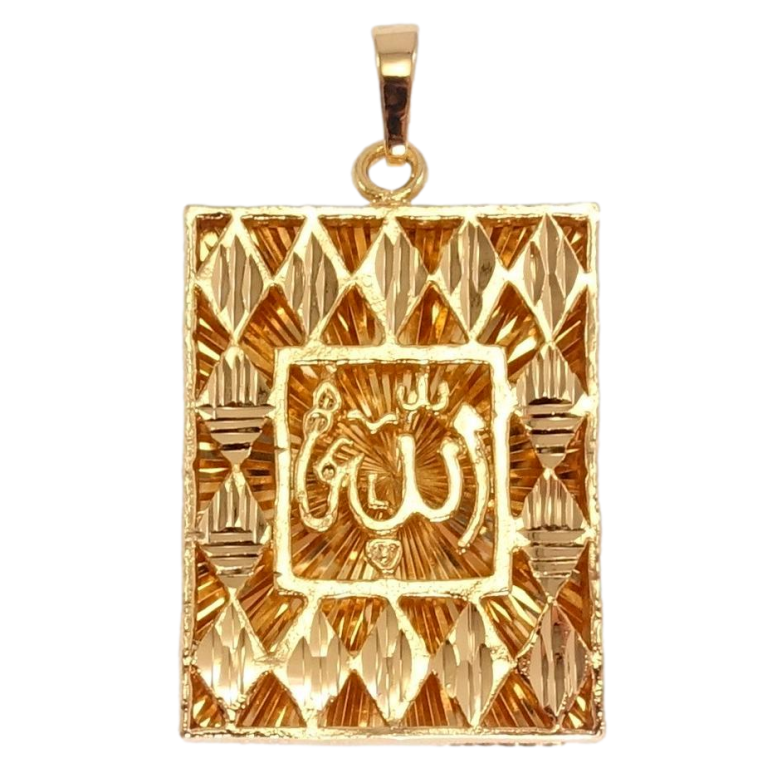 Кулон Xuping Позолота 18K Мусульманская подвеска с резной надписью Аллах фото №1