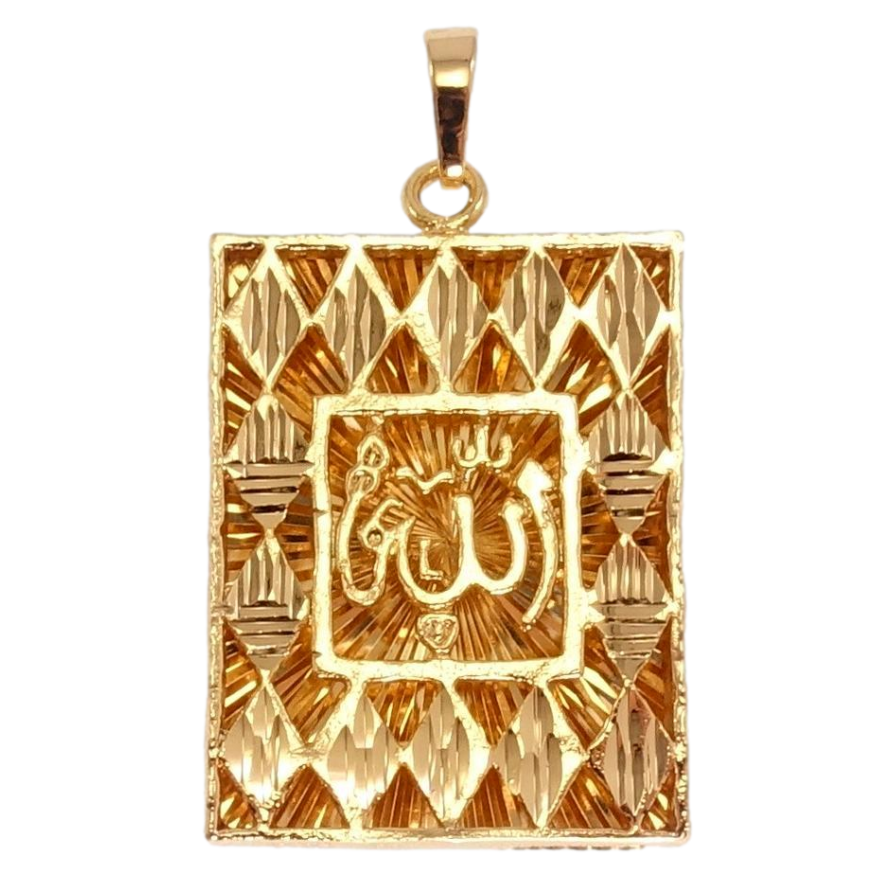 Кулон Xuping Позолота 18K Мусульманська підвіска з різьбленим написом Аллах фото №1