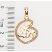 Кулон Xuping Позолота 18K Мусульманська підвіска з написом Аллах та інкрустацією цирконієм фото №2 Кулон Xuping Позолота 18K Мусульманська підвіска з написом Аллах та інкрустацією цирконієм фото №2