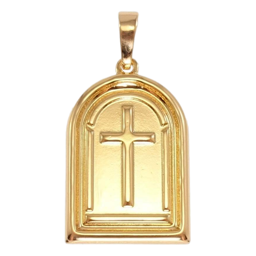 Кулон Xuping Позолота 18K Ладанка з Хрестом фото №1 Кулон Xuping Позолота 18K Ладанка з Хрестом фото №1