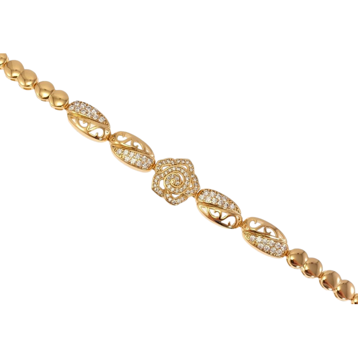 Браслет Xuping Позолота 18K Цветочное совершенство размер с доп. замком 17,19см х 5-8мм фото №2