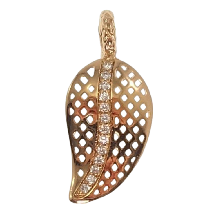 Кулон Xuping Позолота 18K Листик з доріжкою цирконію фото №20 Кулон Xuping Позолота 18K Листик з доріжкою цирконію фото №20