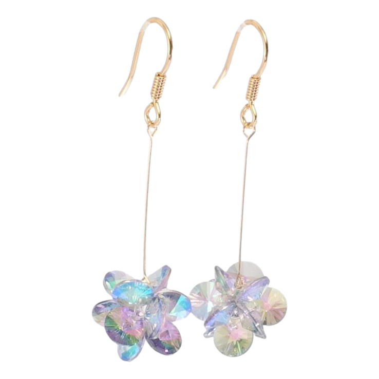 Сережки Xuping колір 18K з кристалами Swarovski французький замок Пучок кристалів Paradise Shine фото №2 Сережки Xuping колір 18K з кристалами Swarovski французький замок Пучок кристалів Paradise Shine фото №2