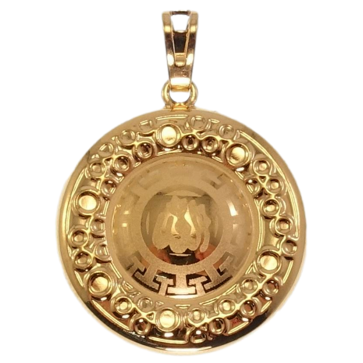 Кулон Xuping Позолота 18K Медальйон з меандровим орнаментом та написом Аллах фото №19 Кулон Xuping Позолота 18K Медальйон з меандровим орнаментом та написом Аллах фото №19