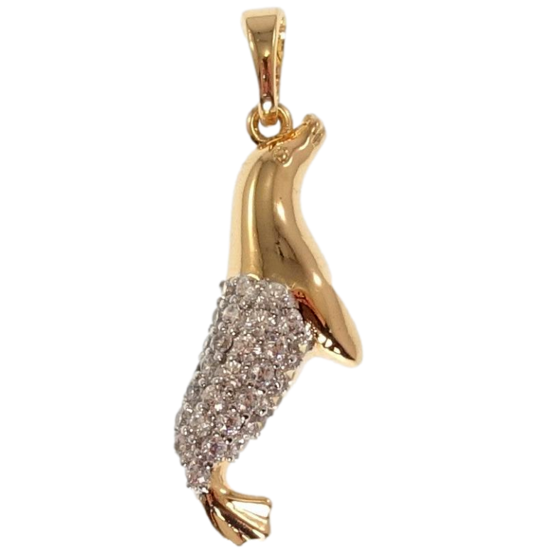 Кулон Xuping Позолота + Родій Тюлень фото №1 Кулон Xuping Позолота + Родій Тюлень фото №1