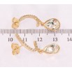 Сережки Xuping колір 18K з кристалами Swarovski пусети "Дуги з кристальними крапельками Clear" фото №3
