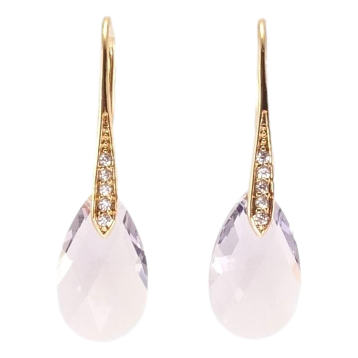 Сережки Xuping колір 18K з кристалами Swarovski французький замок Кристали Provence Lavender фото №17