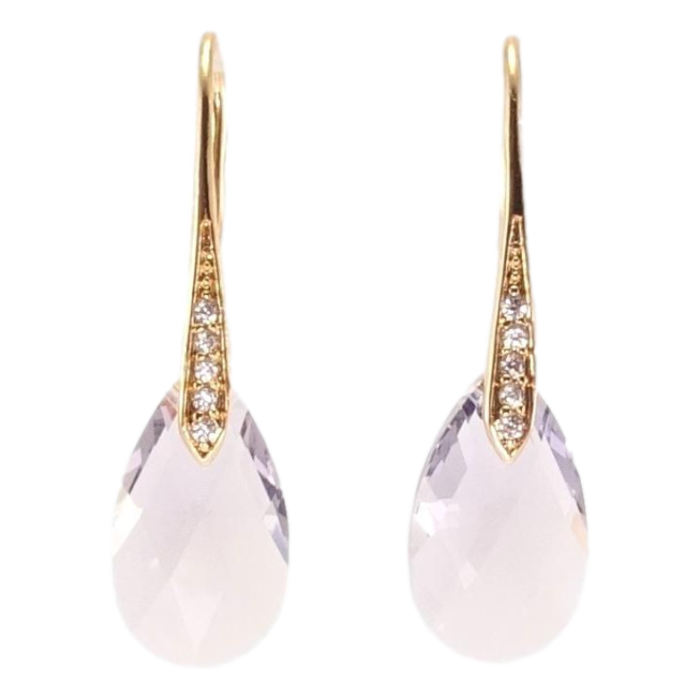 Серьги Xuping цвет 18K с кристаллами Swarovski французский замок Кристаллы Provence Lavender фото №14