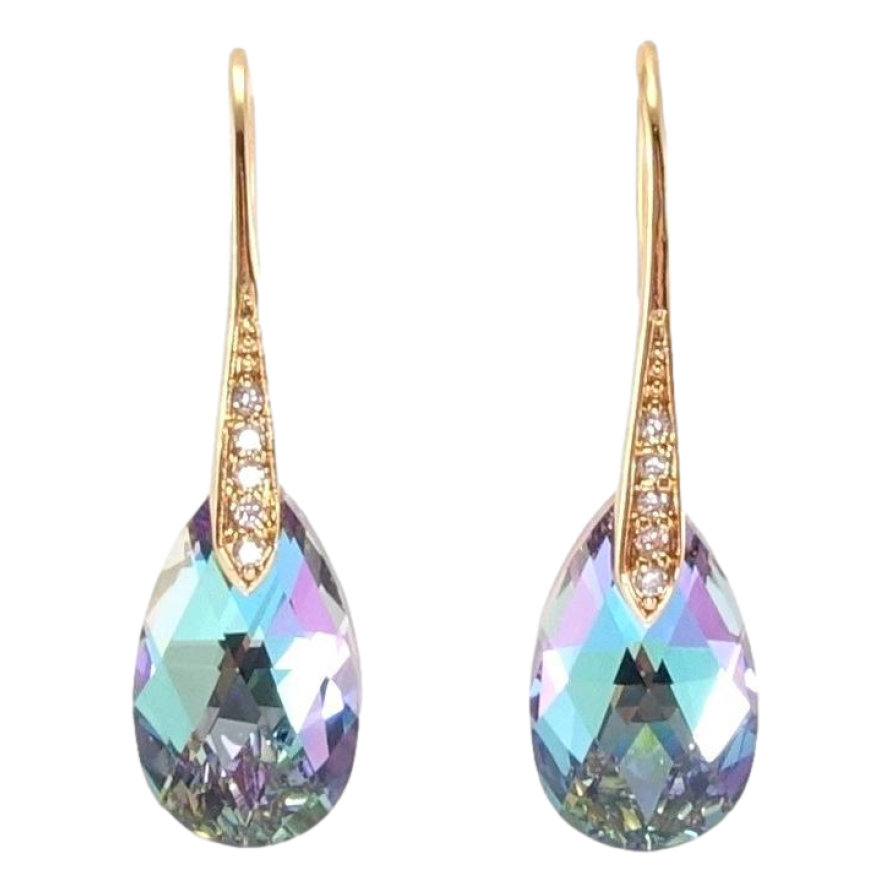 Сережки Xuping колір 18K з кристалами Swarovski французький замок Кристали Paradise Shine фото №1