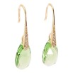 Серьги Xuping цвет 18K с кристаллами Swarovski французский замок Кристаллы Peridot фото №2