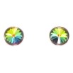 Серьги Xuping цвет Родий с кристаллами Swarovski пусеты Кристалл Vitrail Medium ø 8мм фото №2