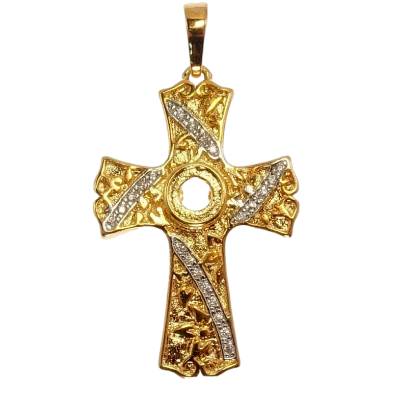 Кулон Xuping Позолота + Родій Декоративний Хрест із цирконієм фото №15