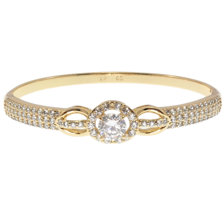 Браслет Xuping Позолота 18K Кристальное очарование ø 6см фото №1