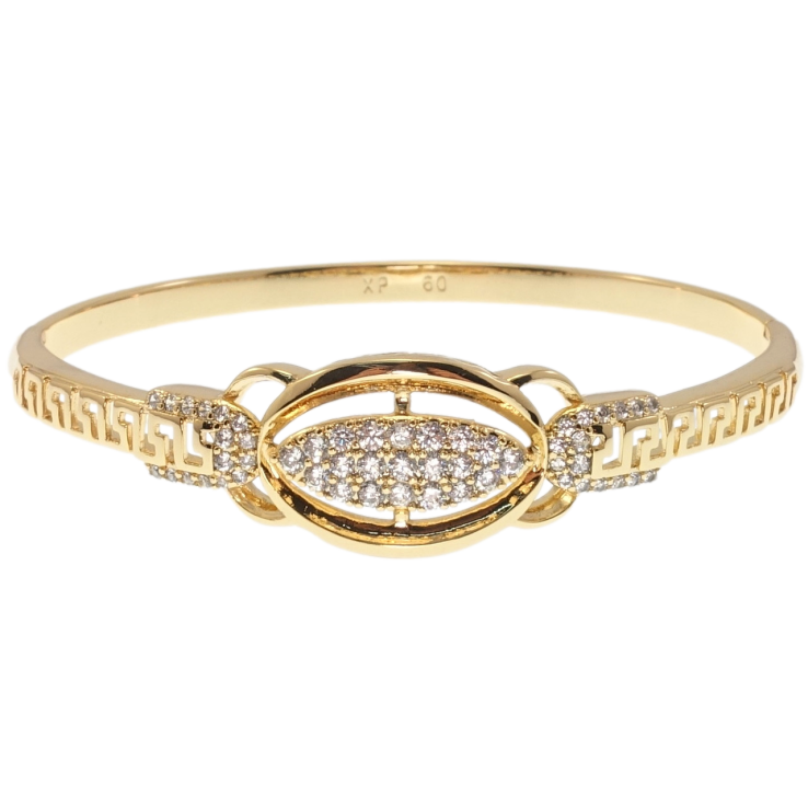 Браслет Xuping Позолота 18K Меандровый орнамент с декоративной вставкой ø 6см фото №17