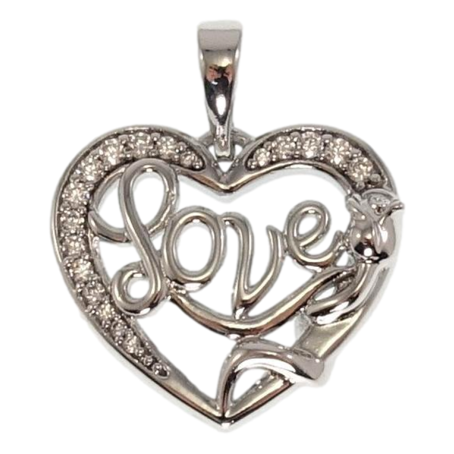 Кулон Xuping Родий Сердце Love фото №1
