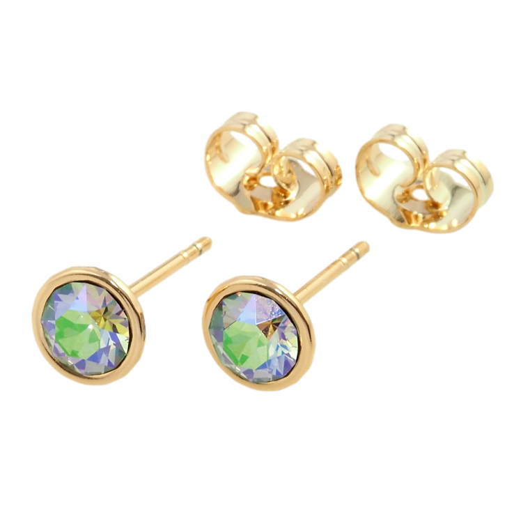 Серьги Xuping цвет 18K с кристаллами Swarovski пусеты Кристаллы Paradise Shine ø 7мм фото №19