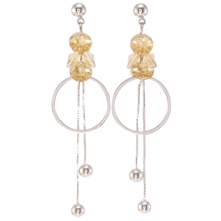 Сережки Xuping колір Родій з кристалами Swarovski пусети Декоративні підвіски з кристалами Topaz фото №15 Сережки Xuping колір Родій з кристалами Swarovski пусети Декоративні підвіски з кристалами Topaz фото №15