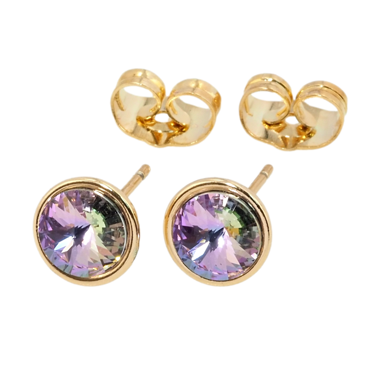 Серьги Xuping цвет 18K с кристаллами Swarovski пусеты Кристаллы Paradise Shine ø 8мм фото №10