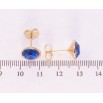 Сережки Xuping колір 18K з кристалами Swarovski пусети Кристали Capri Blue ø 10мм фото №3