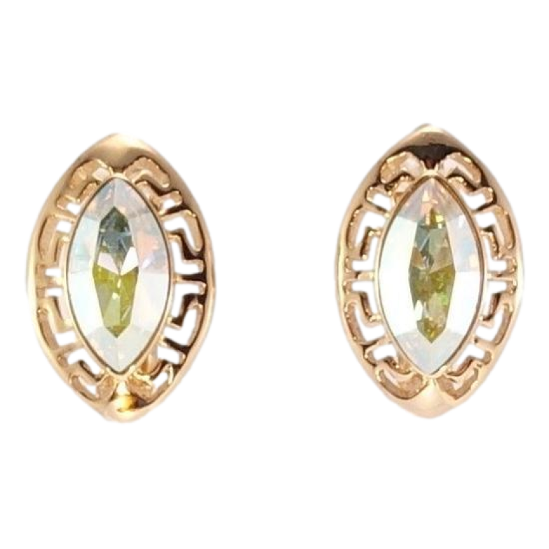 Сережки Xuping колір 18K з кристалами Swarovski англійський замок Грецькі мотиви з кристалом Luminous Green фото №4