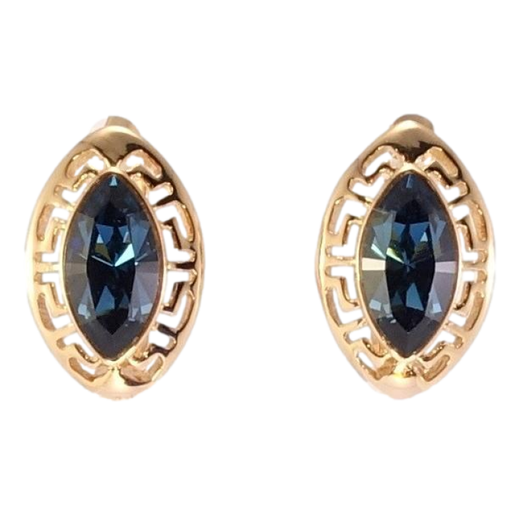 Сережки Xuping колір 18K з кристалами Swarovski англійський замок Грецькі мотиви з кристалом Montana фото №18 Сережки Xuping колір 18K з кристалами Swarovski англійський замок Грецькі мотиви з кристалом Montana фото №18