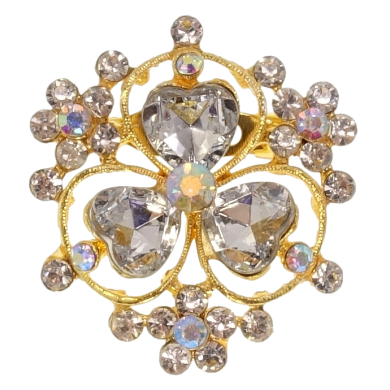 Брошка Квітка зі стразами фото №8