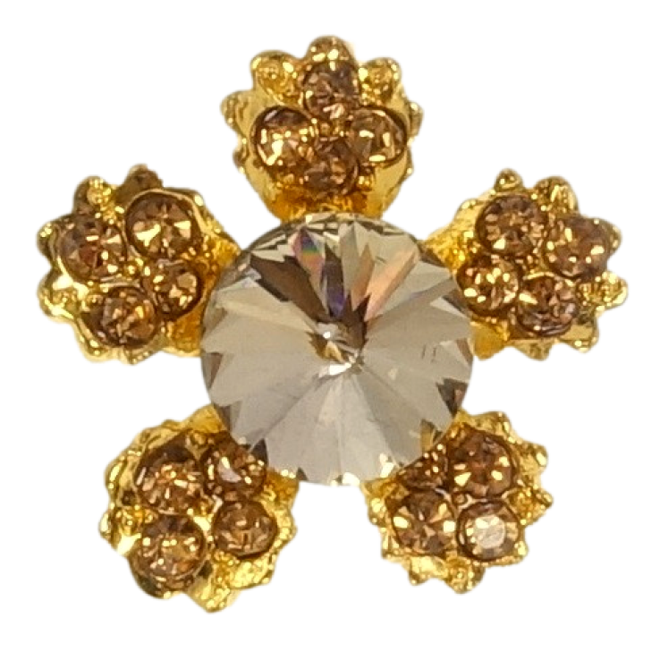 Брошка Квітка з коричневих страз фото №19 Брошка Квітка з коричневих страз фото №19