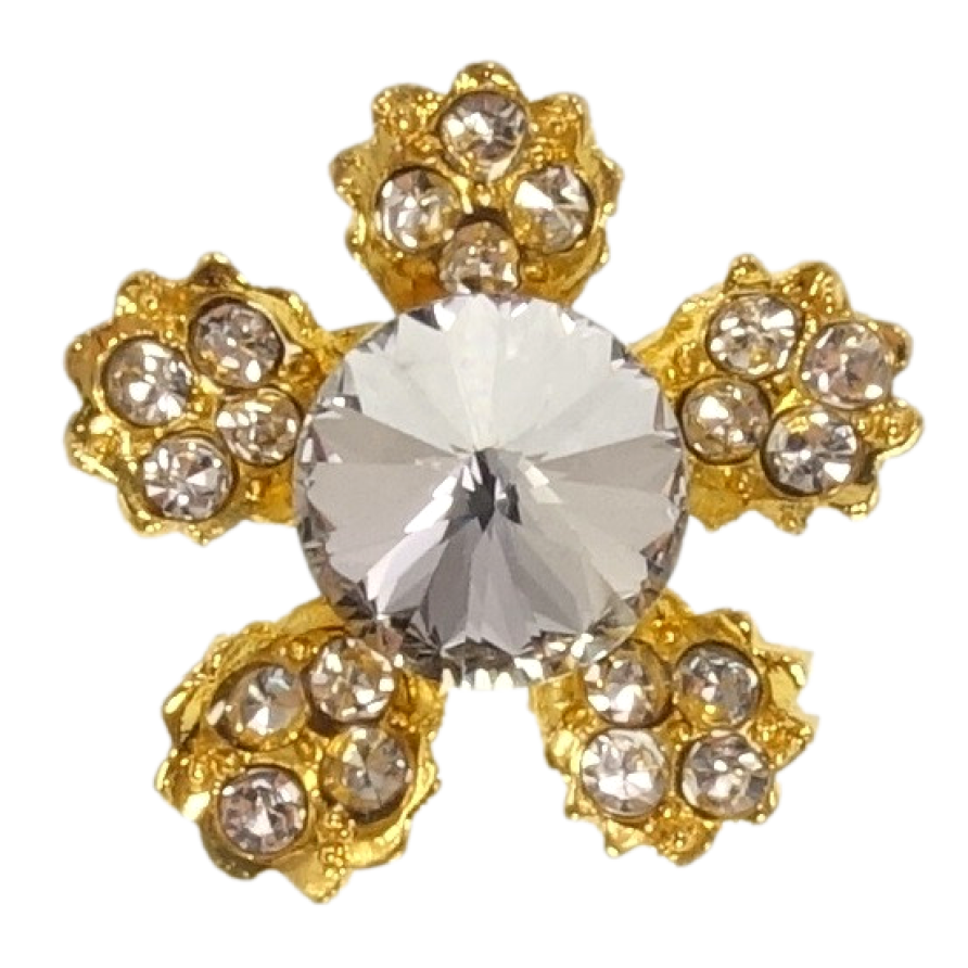 Брошка Квітка зі страз фото №1 Брошка Квітка зі страз фото №1