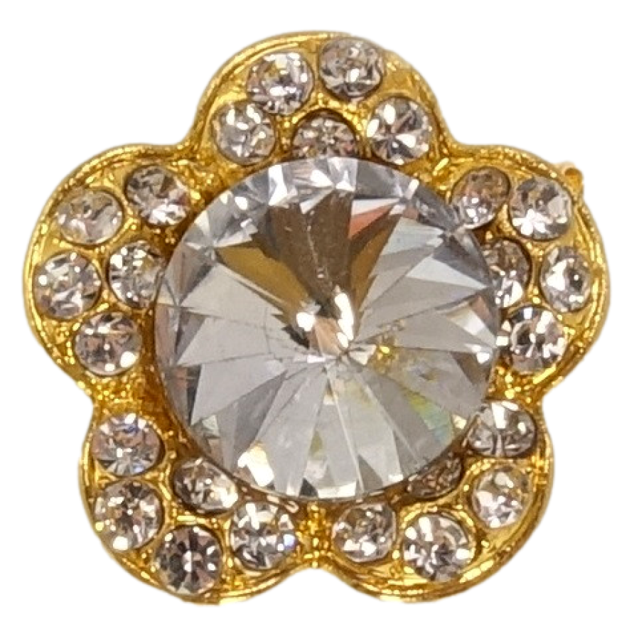 Брошка Квітка зі стразами фото №1 Брошка Квітка зі стразами фото №1