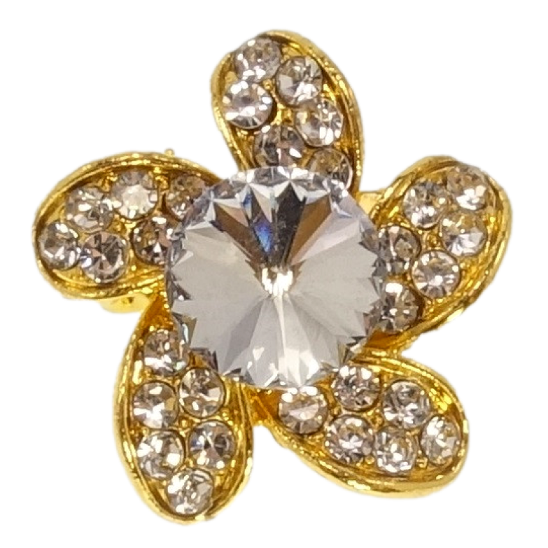 Брошка Квітка зі стразами фото №12