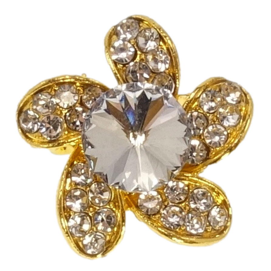 Брошка Квітка зі стразами фото №1 Брошка Квітка зі стразами фото №1