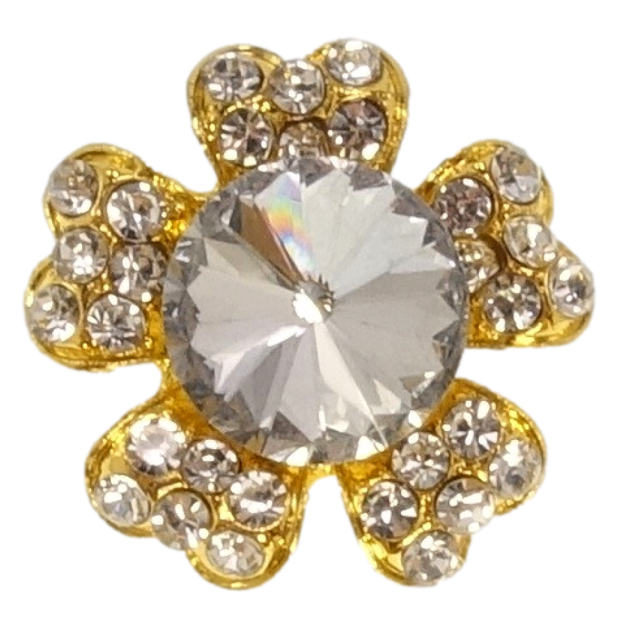 Брошка Квітка зі стразами фото №1 Брошка Квітка зі стразами фото №1