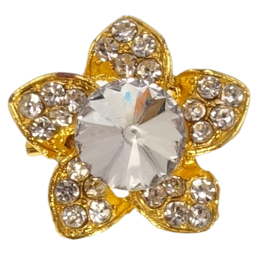 Брошка Квітка зі стразами фото №1 Брошка Квітка зі стразами фото №1