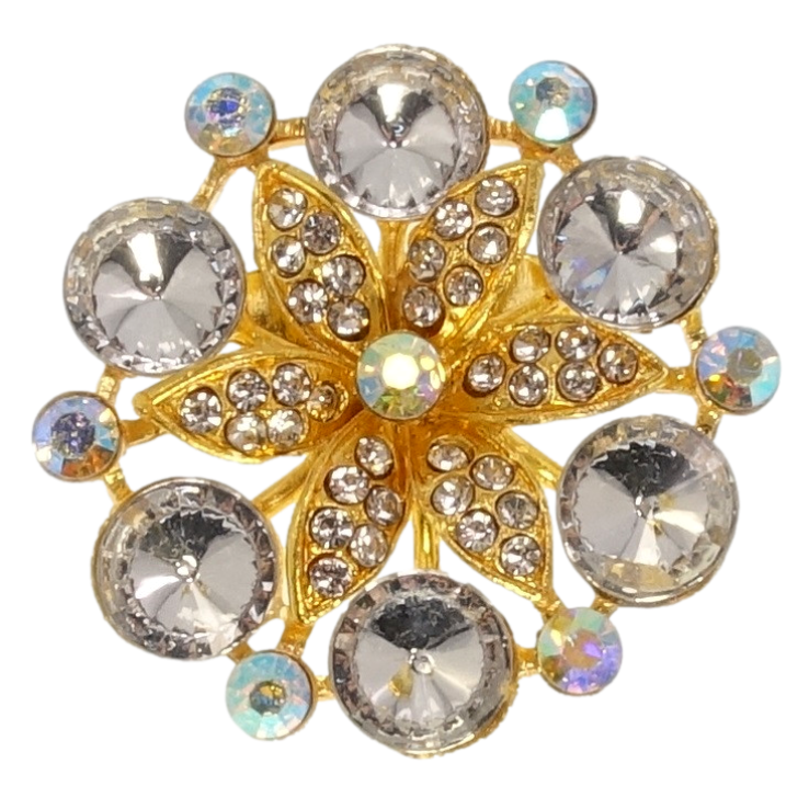 Брошка Квітка зі стразами фото №9 Брошка Квітка зі стразами фото №9
