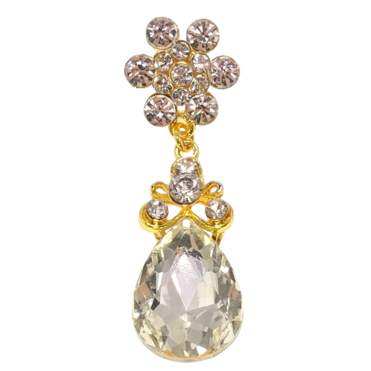 Брошка Квітка з кристальною підвіскою фото №7 Брошка Квітка з кристальною підвіскою фото №7