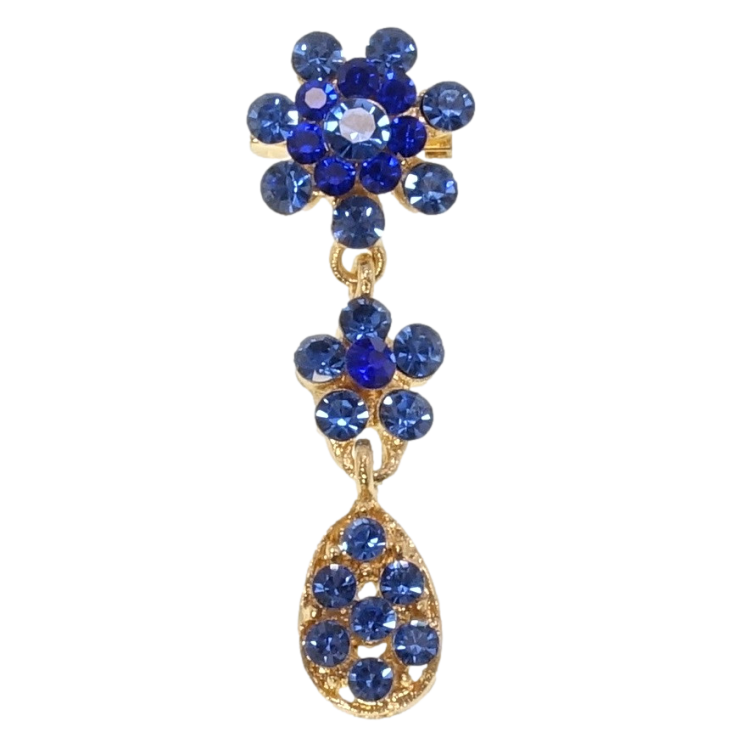 Брошка Квіточки із синіх страз фото №21 Брошка Квіточки із синіх страз фото №21